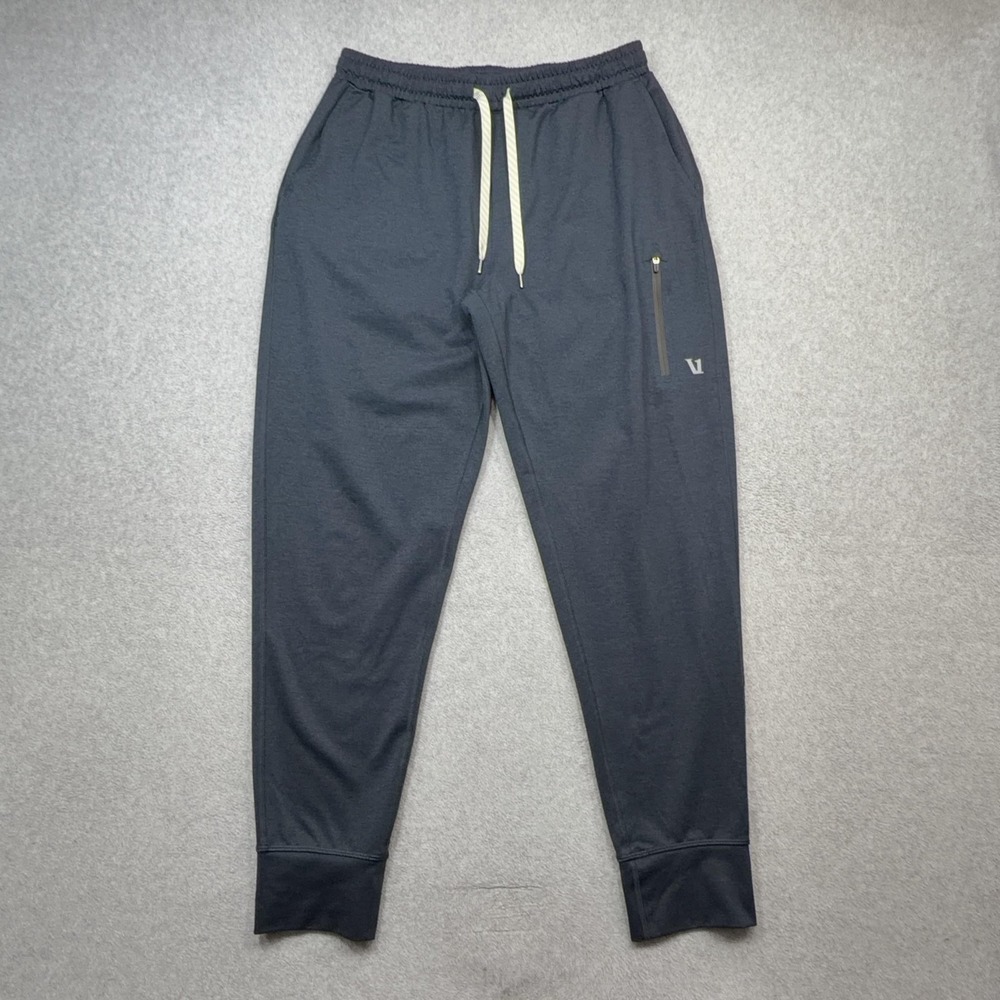 Vuori Sunday Performance Jogger Pants Mens Medium Blue Zip Pockets Stretch V416